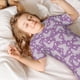 thumbnail image 5 of Balery Purple Butterflies Floral Conjunto de Pijama Infantil de Manga Corta con Estampado – Ropa de Dormir de Algodón Suave-Medium, 5 of 6