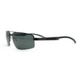 thumbnail image 3 of Polarized Antiglare Mens Rimless Rectangle Metal Rim Agent Sunglasses Gunmetal - Green, 3 of 4