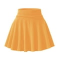 thumbnail image 4 of HZLPFO Women's Mini Skirt Basic Versatile Stretchy Flared Casual Mini Skater Skirt Yellow,M, 4 of 5