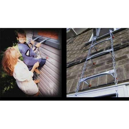 safe-escape 1615 2nd story 15 ft. portable fire escape ladder fits 14 in. thick wall - great for college