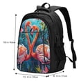 thumbnail image 5 of Daiia Romantic Flamingo Pair Pattern USB Charging Backpack for Men and Women, Anti-Theft Backpack,Travel Backpack,School Backpack,College Backpack,Laptop Backpack, 5 of 7