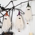 thumbnail image 2 of 3 paquetes de fantasmas colgantes espeluznantes para Halloween con sombrero de bruja, lindo fantasma espeluznante, decoraciones colgantes de fantasma para Halloween, 2 of 5