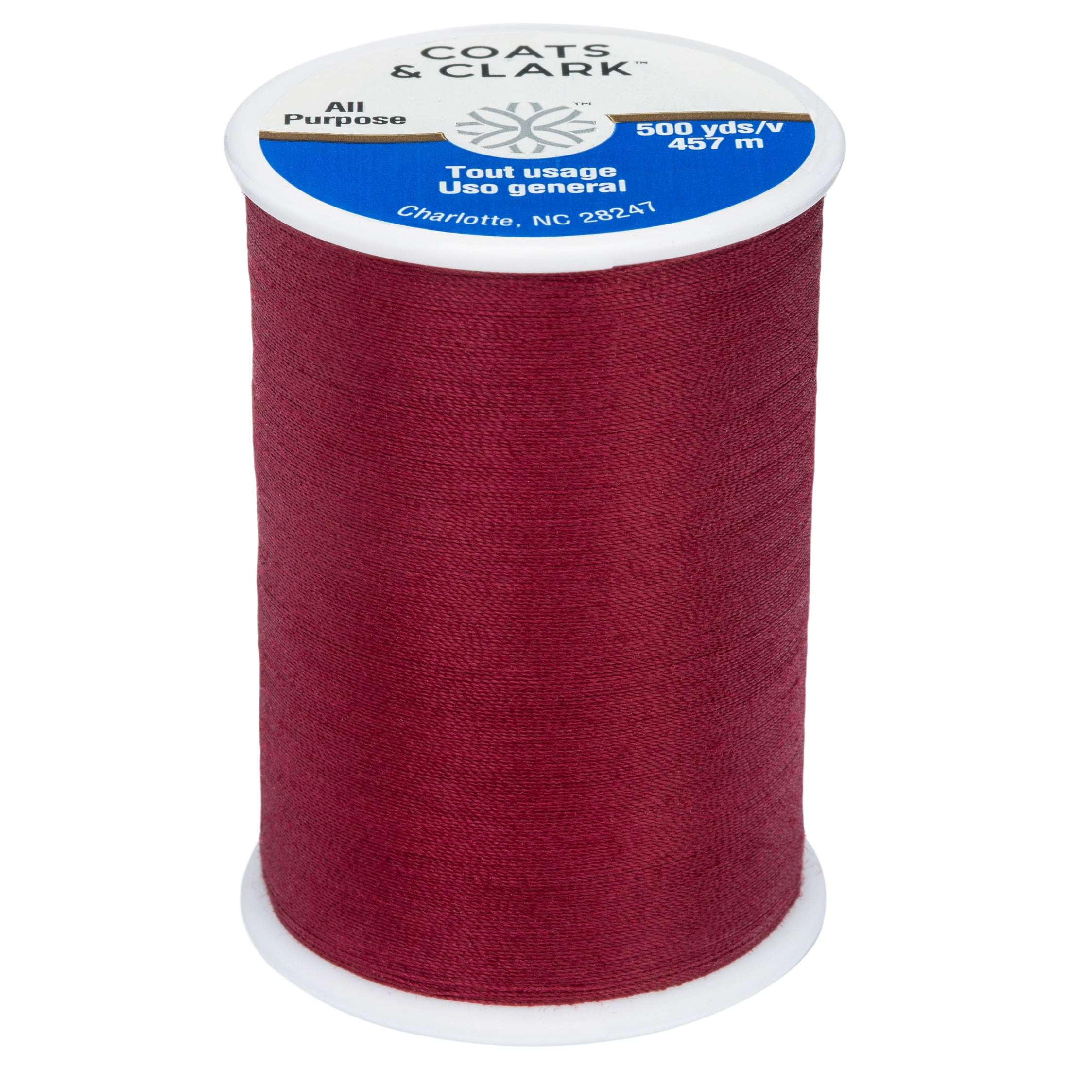 (3 pack) Coats & Clark All Purpose Barberry Red Polyester Thread, 500 yards/457 meters
