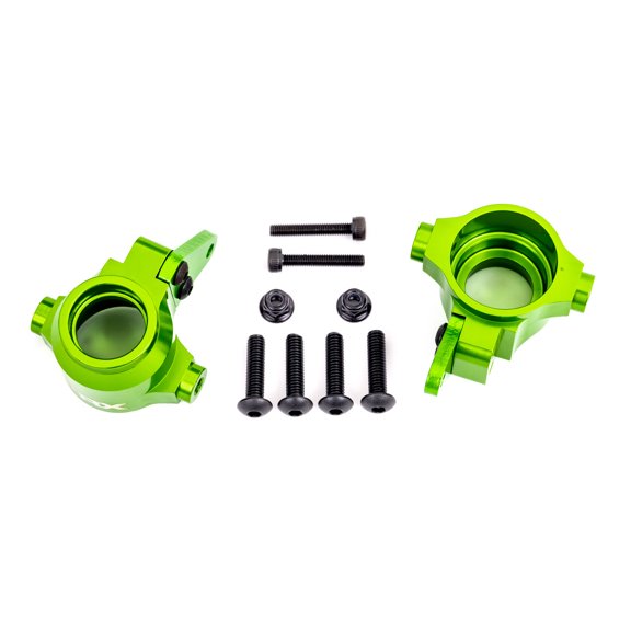 Traxxas 9635G Steering Blocks, Green-Anodized (Left and Right)