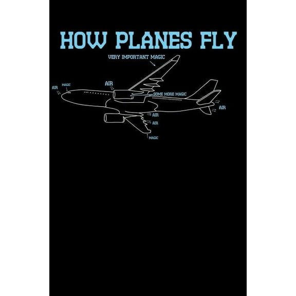 How Planes Fly: 120 Pages I 6x9 I Music Sheet I Funny Science, Space Galaxy Gift I Moon Planet Paperback 1080881794 9781080881796 Funny Notebooks