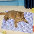 thumbnail image 5 of Pet Warming Pad Thickened Cat Bed Pad, Self-Heating Thermal Cat and Dog Bed Mat, Cat Warmer Mat for Feral and Indoor Cats, Gray/ Black 20 X 16 Inches Purple, 5 of 9