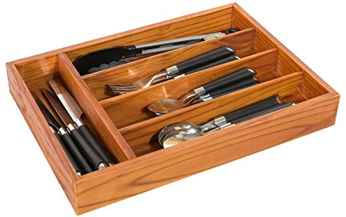 Household Essentials Flatware Storage Chest With Separate Serving Utensil for sale online 