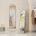 thumbnail image 7 of Arched Full Length-64"x21" Mirror Full Body Mirror Floor Mirror Standing Hanging or Leaning Wall,Black, 7 of 7