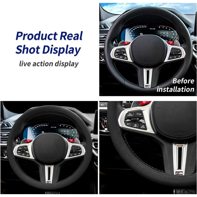Steering Wheel Silicone Sleeve Anti Skid and wear Resistant Sleeve for Automobile Steering Wheel Black