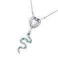 thumbnail image 4 of MasteelfCA 1Pc Stylish Necklace Snake Shaped Neck Pendant Delicate Jewelry Accessory, 4 of 7