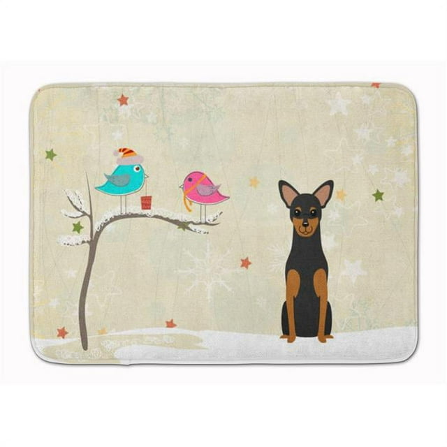 Carolines Treasures BB2500RUG Christmas Presents Manchester Terrier Machine Washable Memory Foam Mat