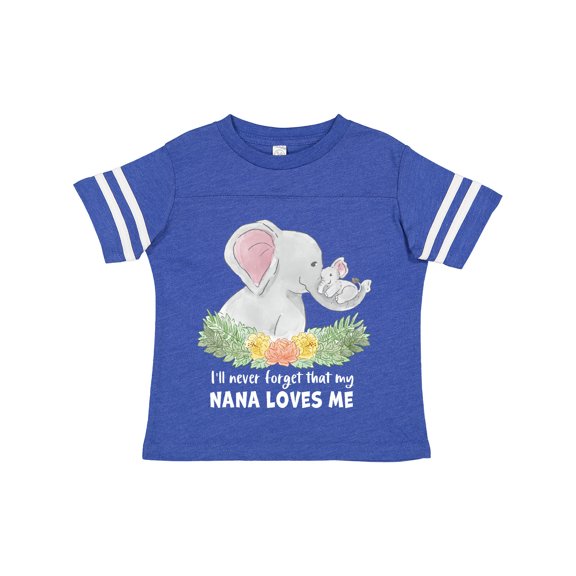 Inktastic I'll Never Forget That My Nana Loves Me with Cute Elephants Boys or Girls Toddler T-Shirt