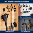 thumbnail image 4 of JJEAN-4 Pack Heavy Duty Wall Hooks for Hanging - Anti-Slip Coating, Solid Steel 7.7 Inch Large Square Garage Hooks for Ladder, Bikes, Tools and More(Orange), 4 of 4