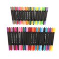 thumbnail image 2 of Juego de rotuladores de acuarela con punta de pincel, resistentes al agua, para pintar y pintar tarjetas. 48 colores negro, 2 of 9
