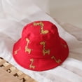 thumbnail image 2 of SYNPOS Bucket Hat for Toddler Girls Boys Wide Brim Summer Sun Hat Cotton Funny Printing for Kids 1-4 Years, 2 of 2