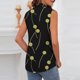 thumbnail image 5 of TaTaai Button Lapel Blouse Lightweight Breathable Women's Casual Fashion Printed Sleeveless Short Sleeve Loose Summer Smart-Casual Top Gift, 5 of 6
