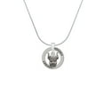 thumbnail image 2 of Delight Jewelry Silvertone Small Viking - Mascot Hockey Ring Charm Necklace, 18", 2 of 4