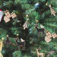 thumbnail image 2 of Farfi 9/16 Uds adorno navideño decorativo festivo lindo árbol de Navidad alce copo de nieve adorno de madera para el hogar, 2 of 5