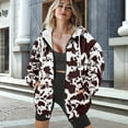 thumbnail image 3 of SCRAWLGOD Cow Print Plus Size S Zipper Hoodies for Women Oversized Sweatshirt Graphic Long Sleeve Women Outfits Casual Work Soft Ladies Hoodies Zip Front, 3 of 7