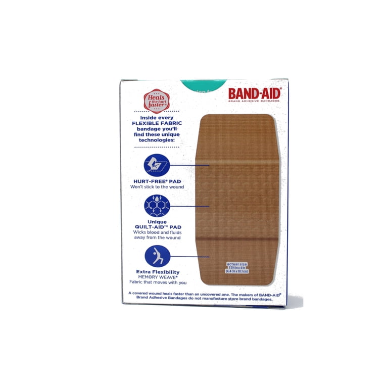 Band-Aid Flexible Fabric Adhesive Bandages, Assorted Sizes, 100 ct Band-Aid Flexible Fabric Adhesive Bandages, Assorted Sizes, 100 ct