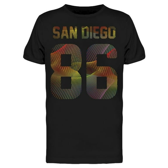 San Diego 86 Artsy Style T-Shirt Men -Image by Shutterstock, Male XX-Large