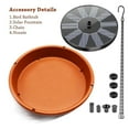 thumbnail image 5 of Baños para pájaros para exteriores: fuentes solares para baño de pájaros, cuenco para baño de pájaros con bomba de fuente solar, comedero para pájaros con energía solar, 5 of 5