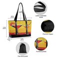 thumbnail image 2 of FORMRS Canvas Laptop Tote Bag for Women with 15.6" Computer Compartments Shoulder Handbag, Orange Cocktails, 2 of 7