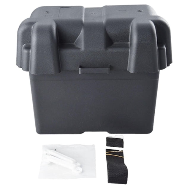 Almencla Battery Box Holder Multifunction Lightweight Carrier for Trucks Boat RV Length 33.5 cm