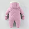 thumbnail image 4 of Gubotare Snowsuits for Girls Baby Girl Boy Snowsuit Down Jacket Hooded Romper Jumpsuit Infant Winter Outwear 12 18 Months (Pink,12-18 Months), 4 of 9