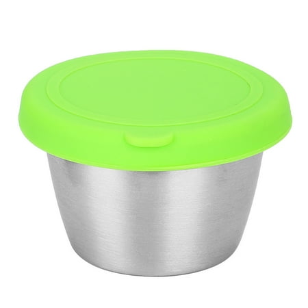 

JANGSLNG 1 Set Dipping Cup with Lid Corrosion Resistant Leak Proof Stackable Tomato Sauce Seasoning Small Dish for Dining Room