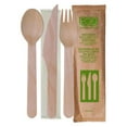 thumbnail image 3 of Eco-Products EP-S215 General Purpose Fork/Knife/Napkin/Spoon Wood Cutlery - Natural (500/Carton), 3 of 5