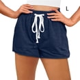thumbnail image 4 of Pantalones cortos de algodón Elástico Jogging Gimnasio Yoga Pantalones cortos Pantalones de chándal suaves Vacaciones en la playa Diario Prendas para la parte inferior del cuerpo Azul oscuro L Minnieouse AP010921-18, 4 of 5