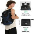 thumbnail image 3 of WATERFLY Unisex 30L Small Foldable Packable Travel Hiking Backpacks Daypack,Black Blue, 3 of 7