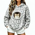 thumbnail image 3 of TGPMGRZ Leopard Print Hoodies, Oversized Hooded Sweatshirt with Pocket Front Carry Pouch for Cats Dogs, 3 of 5