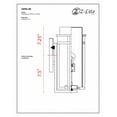 thumbnail image 2 of 1 Light Outdoor Wall Mount In Art Deco Style 6.63 Inches Wide By 14.63 Inches High Z-Lite 549M-Bk, 2 of 2