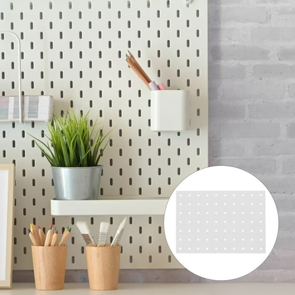 FRCOLOR Black Metal Pegboard Wall Panel for Storage Use Maximizes Workspace 47.24"x23.62"