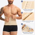 thumbnail image 4 of KIWI RATA Mens Waist Trainer Trimmer Tummy Control Shapewear Slimming Girdle Stomach Band Back Support Body Shaper Belt, 4 of 6