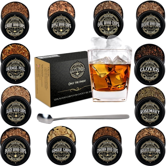 Astillas de madera para Cocktail Smoker G & J's Finest 12 sabores