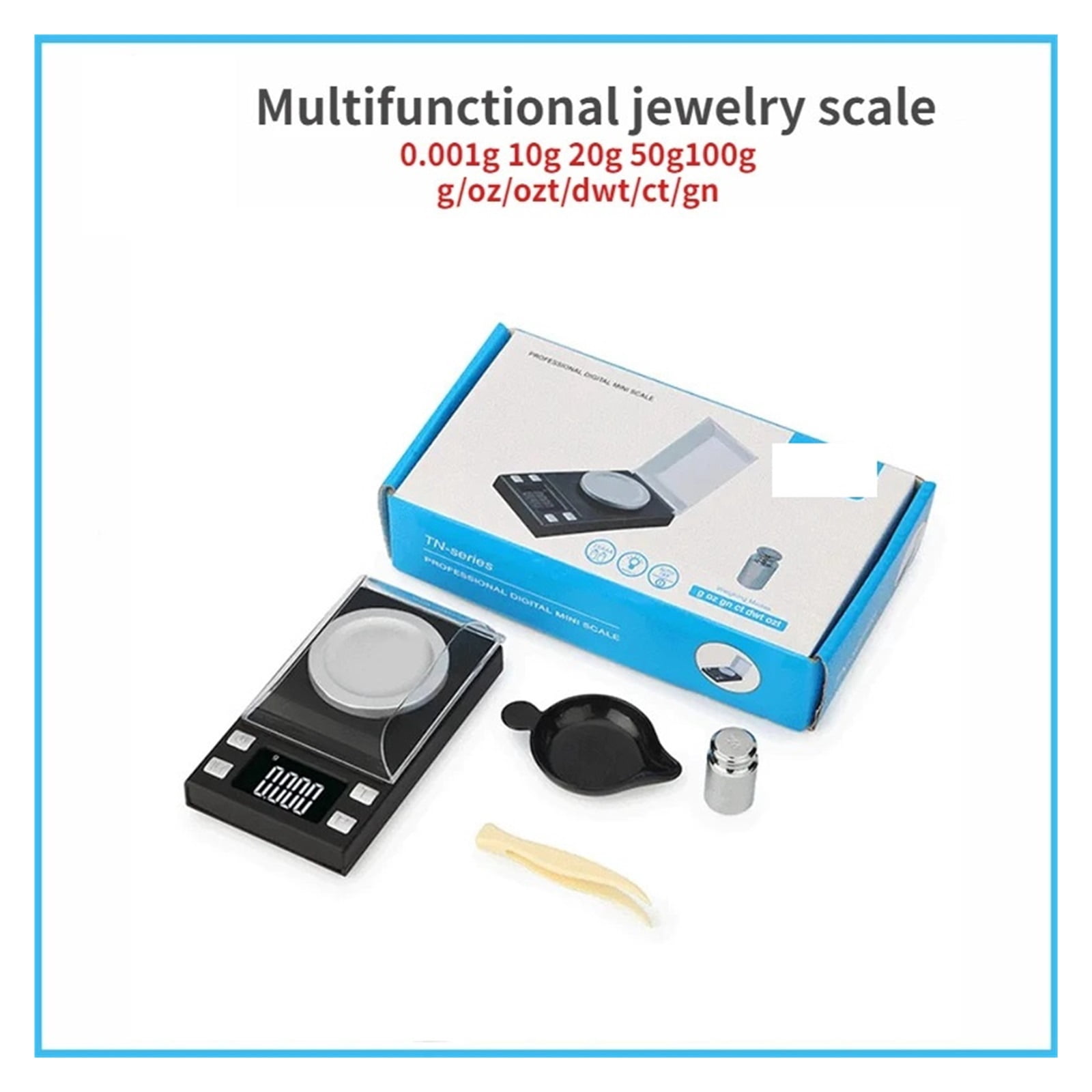 Jewelry Scales 0.001g 10g 20g 50g 100g Mini Precision Pocket Electronic Digital Scale For Gold Jewelry Balance Gram Scales ,Simple Operation