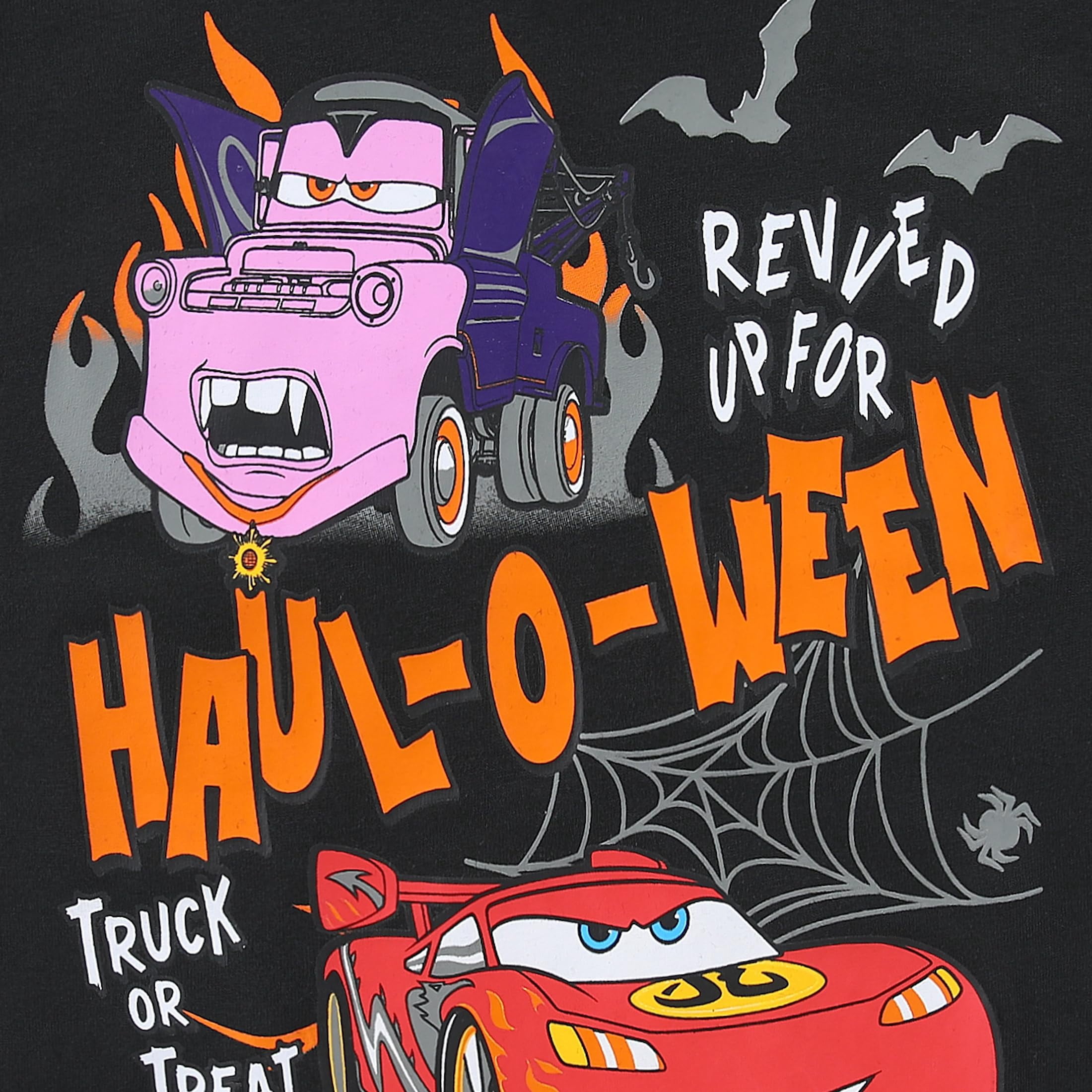 Disney Cars Lightning McQueen Short Sleeve Halloween T-Shirt (Boys), Sizes 2T-7