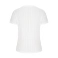 thumbnail image 6 of Aloohaidyvio Tops for Women,Womens Solid Round Neck T-Shirt Hollow Loose Short Sleeve Tops, 6 of 6