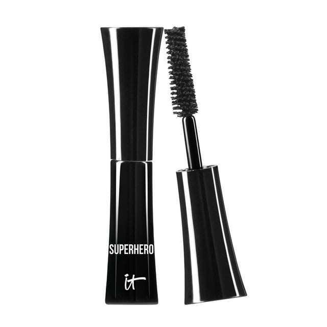 Máscara IT Cosmetics Superhero, voluminizadora, negra, 5 ml, para viajes