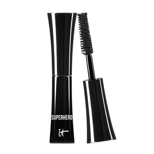 Máscara IT Cosmetics Superhero, voluminizadora, negra, 5 ml, para viajes