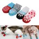thumbnail image 2 of 4pcs Mascotas Mascotas Calcetines antideslizantes Conjunto para Pequeño Perro Cats Cuppy Foot Funda Non-Slip Teddy, 2 of 4