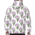 thumbnail image 7 of Naloa Tulips Flowers Men's Casual Hooded Collar Drawstring Hoodies Pullover Sweatshirts Casual Long Sleeve Shirts-Medium, 7 of 7
