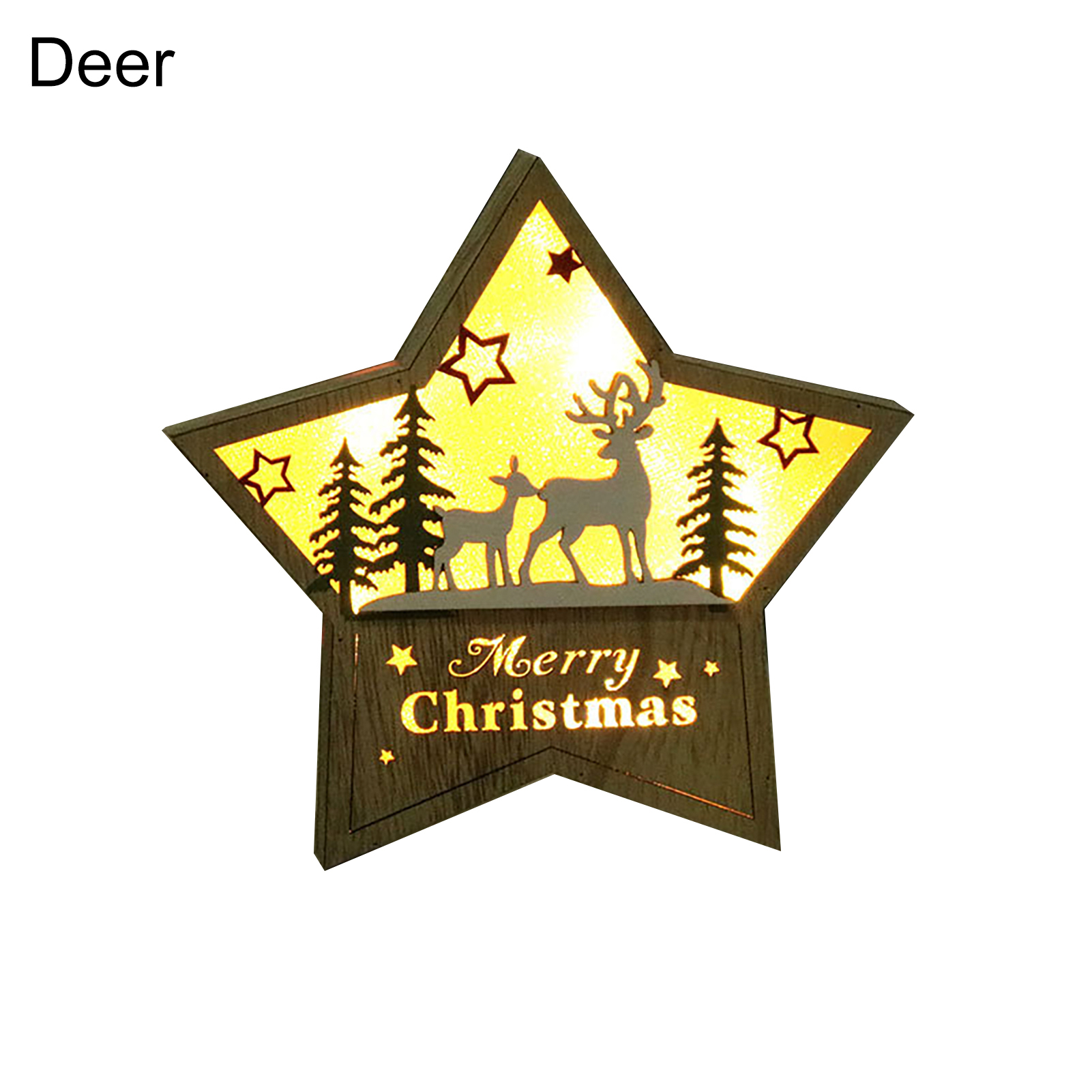 Light Star Shaped LED Plastic SignLighted Marquee Star Sign Wall Décor