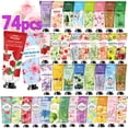 thumbnail image 1 of Paquete de 74 regalos de crema de manos para mujeres, regalos de Navidad, rellenos de medias para adultos, empleados, regalos de agradecimiento, regalos pequeños a granel, regalos de regreso de fiesta, 1 of 5