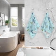 thumbnail image 7 of SKYSONIC 2 PCS Hand Towels, Whale 16 x 28 Inch Soft Highly Absorbent Cotton Bathroom Towels for Bathroom Ktichen Travel SPA Gym, 7 of 7