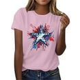 thumbnail image 5 of SELONE 4th of July Womens Shirts Trendy Star Tops Crewneck Short Sleeve Clothes Independence Patriotic Graphic Wear, 5 of 6