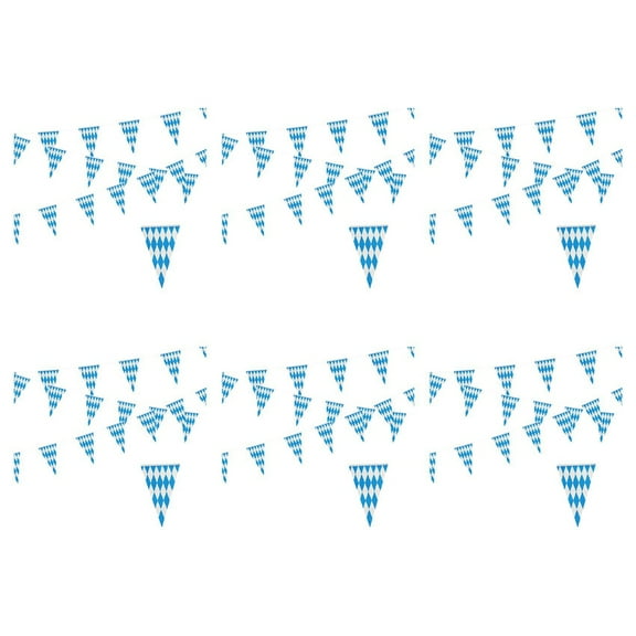 6pcs 10M Bavarian Garland Decoration Oktoberfest Pennant Bavarian Banner Photo Prop